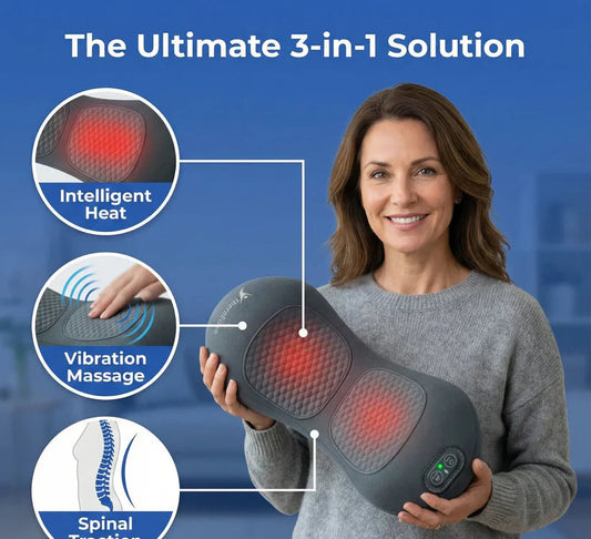3-in-1 Heated Back & Waist Massager – Soothing Heat & Relaxation